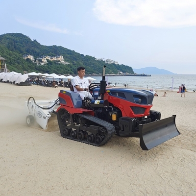 Mesin pembersih pantai dengan layar getaran yang dikendalikan secara hidrolik dan berat 800 kg