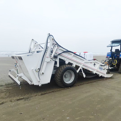 15km/h Kecepatan maksimum mengemudi Traktor ditarik Pembersih pantai untuk membersihkan pasir kering dan basah