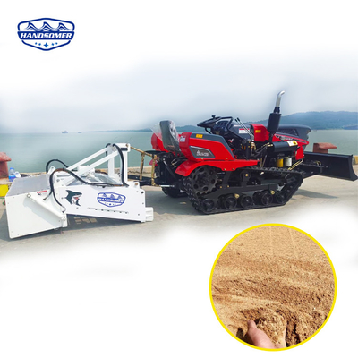 Traktor Proses Pembersihan Alkali untuk Menghilangkan Rumput Laut Batu dan Sampah di Pantai